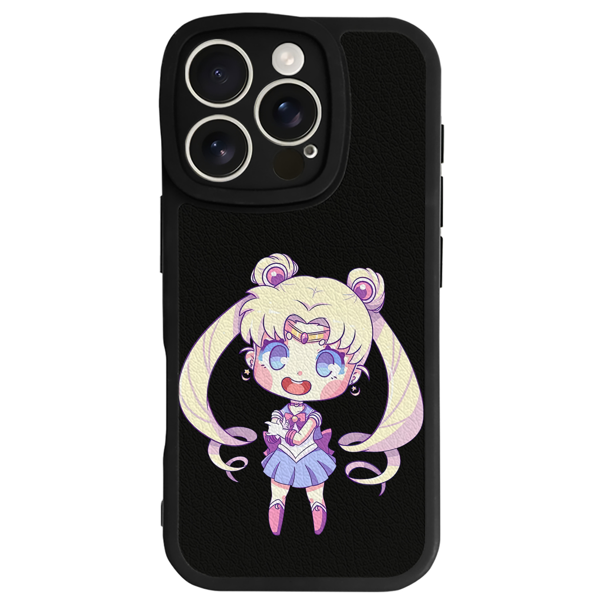 （画像用） 美少女戦士セーラームーン 月野 うさぎ つきの うさぎ Sailor Moon Tsukino Usagi 【iPhone 16シリーズ対応】シリコンスマホケース（レザー調） 材質：シリコン